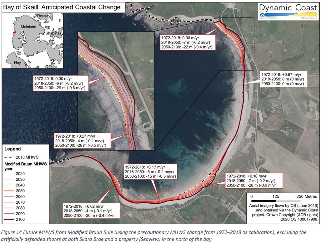 Case 3 figure: aerial photo showing future coast line change